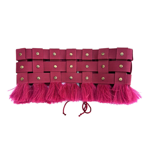 Ceinture Elena - Rose Fushia Rivets Or